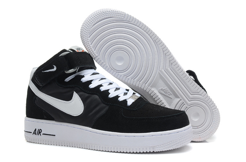 Nike Air Force 1 High Black White Canvas Sneaker